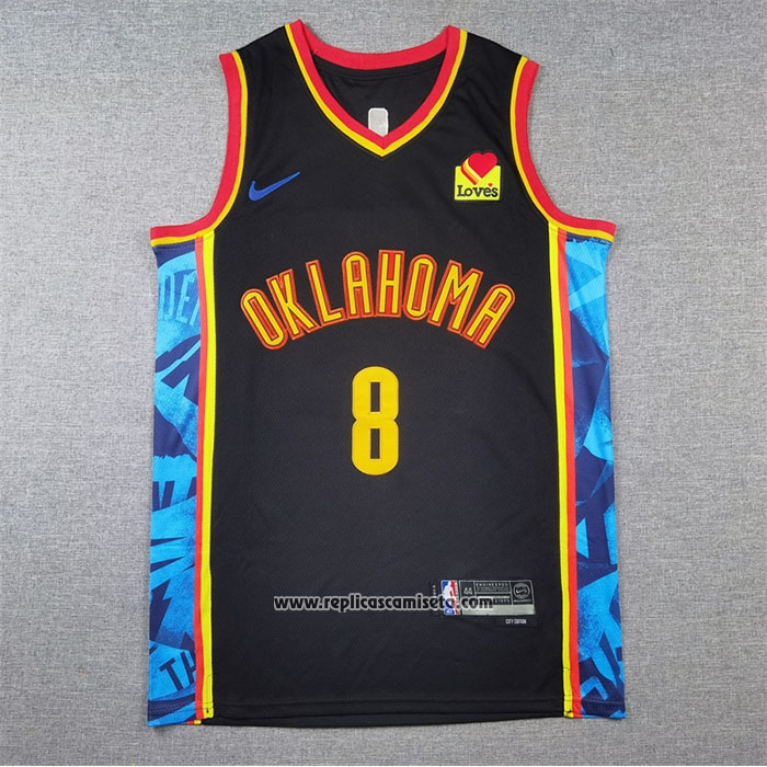 Camiseta Oklahoma City Thunder Jaylin Williams #8 Ciudad 2024-25 Negro